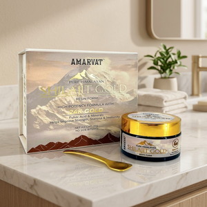 Résine d'Or Amarvat Shilajit avec Or 24K, Acide Fulvique Riche en Minéraux de l'Himalaya de Qualité Supérieure pour Vitalité Quotidienne, Vigueur, Énergie et Bien-être - Product Image 3