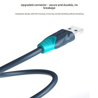 Conductor Mt-U3, Núcleo 28Awg*2+26 # Cable USB AM/AM USB-A/M con Anillo Magnético de 24 Hilos Tejidos