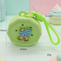 Bestseller Driehoekige Siliconen Portemonnee met Gat, Kinder Mini Muntportemonnee Sleutelhanger Oordopjeshoesje