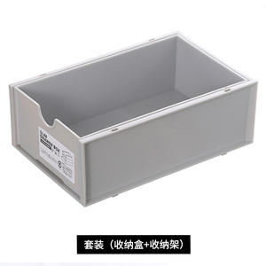 Caja de almacenamiento apilable para escritorio, organizador de libros, cesta de almacenamiento apilable minimalista para sala de estar, cesta de almacenamiento de cosméticos - Product Image 3