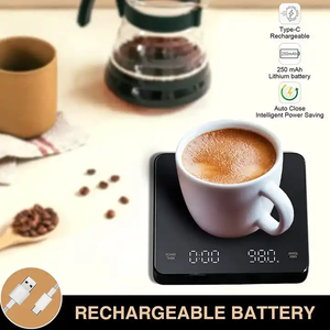 Changxie timbangan kopi dapur baja tahan karat, timbangan elektronik makanan Digital multifungsi dengan sertifikasi LCD ROHS - Product Image 5