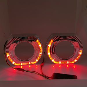 Cubiertas de proyector de tipo deportivo de 2,5 pulgadas y 3,0 pulgadas, Color mágico RGB LED Ojo de Ángel Blanco/Decoración de doble Color 12V para BMW nuevo - Product Image 4