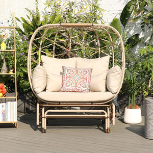 Modern Egg Chair <b>Patio</b> <b>Swing</b> Outdoor Garden Hanging Rattan Chair Restaurant Park Villa Waterproof <b>Patio</b> Rocking Chair - Product Image 1