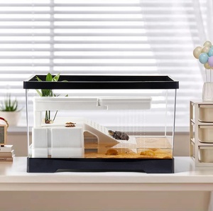 Terrario <span class=keywords><strong>de</strong></span> Plástico PET <span class=keywords><strong>para</strong></span> <span class=keywords><strong>Tortugas</strong></span>, Acuario <span class=keywords><strong>para</strong></span> Reptiles, Hábitat <span class=keywords><strong>para</strong></span> <span class=keywords><strong>Tortugas</strong></span> Pequeñas, Color Negro Mediano - Product Image 4