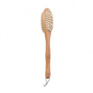 Long Handle <b>Bath</b> Brush 2-in-1 Boar Bristle Body Scrubber for Shower - Product Image 2