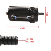 Réservoir de récupération d'huile en aluminium noir 500 ml avec déflecteurs et filtre à air, kit de récupération d'huile diesel