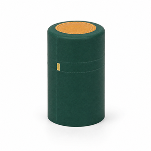 Capsula Termoretraibile in PVC Verde 32x42mm per Collo di <span class=keywords><strong>Bottiglia</strong></span> di Olio d'Oliva con Linea di Apertura Facilitata, Logo Personalizzato Stampato, Fornitore all'Ingrosso - Product Image 1