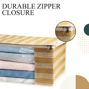 Stripes Print Brown Transparent Saree Pouch Work Saree Cover For Womens In Wholesale High Quality Transparent Saree <b>Storage</b> <b>Bag</b> - Product Image 4