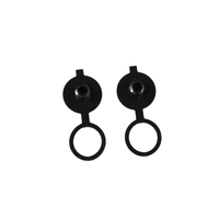 Tapa antipolvo de silicona impermeable para conector de CC con símbolo de batería, diseño de orificio central