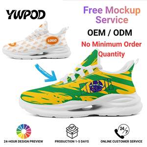 Chaussures de sport personnalisées en gros <span class=keywords><strong>avec</strong></span> nom d'équipe, série OEM ODM, impression à la demande, logo personnalisé, baskets respirantes FN079-26027049-5 - Product Image 1