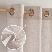 Rideaux modernes en lin transparent isolant sur mesure avec œillets pour chambre à coucher et salon, service OEM/ODM disponible