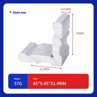 Profilés en alliage d'aluminium 6063 en gros, plaques d'angle en aluminium, accessoires de quincaillerie pour décorations de portes découpées sur mesure