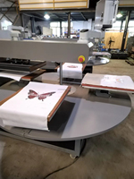 Presse à chaud rotative hydraulique 4 stations 16x20 pour céramique, bois, acrylique, coton, vinyle, vêtements de sport, manches, polos et t-shirts