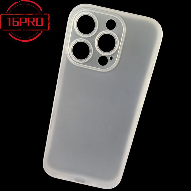 Slim Ultra Thin Lightweight Phone Case Super Thin for iPhone 16e 16 15 Case PP Matte Frosted for iPhone Case Skin Friendly Black