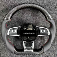 Volant en fibre de carbone personnalisé pour Volkswagen Touran Tiguan Polo Passat Golf Jetta, adaptable pour l'ancien et le nouveau modèle, plug and play