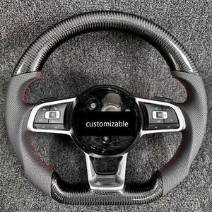 Volant en fibre de carbone neuf avec revêtement Alcantara pour Volkswagen Touran, Tiguan, Polo, Golf, Jetta – Installation Plug and Play - Product Image 5