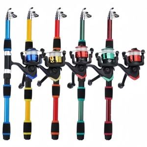 <span class=keywords><strong>Canne</strong></span> à pêche télescopique en fibre de carbone ultra-courte de 1,8 m, moulinet à lancer, lente, 60 g, EVA, ensemble de leurres pour eau salée, pêche en rivière - Product Image 2