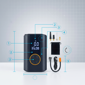 Inflador <span class=keywords><strong>de</strong></span> Neumáticos, <span class=keywords><strong>Compresor</strong></span> <span class=keywords><strong>de</strong></span> <span class=keywords><strong>Aire</strong></span> Portátil Inalámbrico Recargable, <span class=keywords><strong>Mini</strong></span> Bomba <span class=keywords><strong>de</strong></span> <span class=keywords><strong>Aire</strong></span> con Iluminación LED, Pantalla Digital, Corriente Máxima <span class=keywords><strong>de</strong></span> 7A - Product Image 2