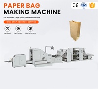 Machine de fabrication de sacs en papier kraft à fond carré entièrement automatique à alimentation par rouleaux, équipement d'emballage - Offre Spéciale