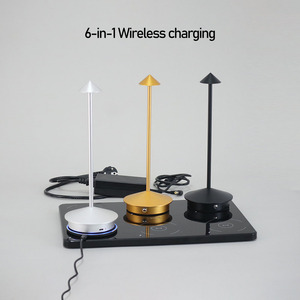 Không dây có thể sạc lại E14 bàn đèn điều khiển cảm ứng Dimmer trong nhà ngoài trời không dây bảng đèn cho khách sạn nhà hàng Pin - Product Image 2