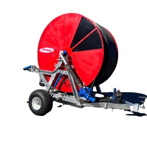 Enrouleur de tuyau d'irrigation agricole mobile en métal avec moteur et boîte de vitesses, machine d'irrigation pour ferme - Product Image 1