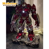 Op maat gemaakte grote klassieke anime-personage Iron Man levensgrote standbeeld anti-Hulk pantserstandbeeld voor huisdecoratie