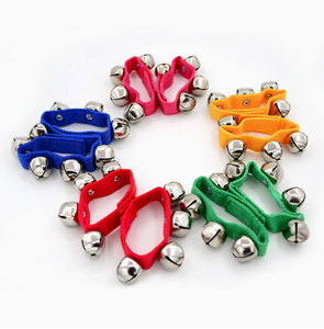 Bracelets de cheville et de poignet ajustables multicolores avec clochettes, instrument de musique, vente en gros - Product Image 3