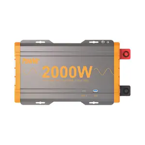 PowMr en Stock 1.2KW 2KW 12V/24V DC 220V haute fréquence onde sinusoïdale Pure onduleur d'énergie solaire hors réseau onduleur d'énergie solaire