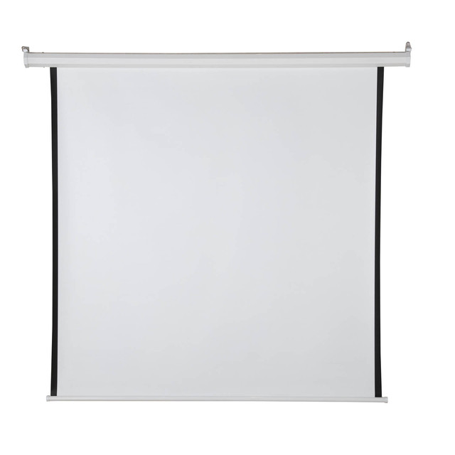 100'' Silent Motorized Electric Projector Screen with Matte White Fabric Wall-Mounted for 4K Home Cinema (16:9/4:3)