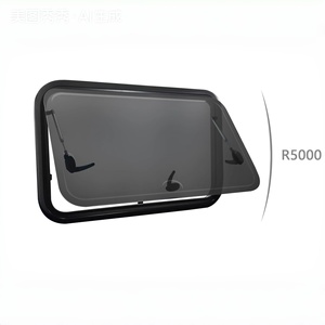 Ventana Curva para RV R5000 de MEIDI, Directo de <span class=keywords><strong>Fábrica</strong></span>, con Persiana Enrollable y Malla Antimosquitos, Aleación de Aluminio para Caravana y Camping - Product Image 1