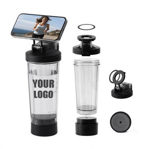 Gobelets en plastique en gros, bouteilles d'eau personnalisées, support magnétique pour téléphone, gourde de sport et fitness avec logo personnalisé - Product Image 1