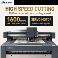 Traceur de découpe semi-automatique à double tête HY370DS avec servomoteur, largeur de coupe 360 mm, vitesse 1600 mm/s, 220 V pour étiquettes, autocollants, PVC, PET