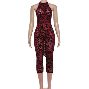 <span class=keywords><strong>Tuta</strong></span> intera sexy da <span class=keywords><strong>donna</strong></span> senza schienale con stampa leopardata, senza maniche, per l'estate 2026, <span class=keywords><strong>tuta</strong></span> attillata da club, di tendenza - Product Image 5