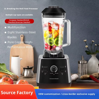 Cross-border blender huishoudelijke multifunctionele molen fruit- en groentesapcentrifuge voedselverwerker mixer sapmaker plastic 2L