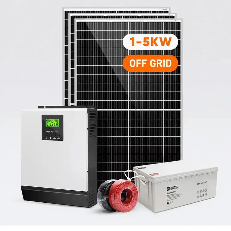 Sıcak satış 20Kw hibrid güneş enerjisi sistemi 10Kw 5Kw komple kiti kapalı ızgara güneş panelleri ile ev için inverterli akü güç seti