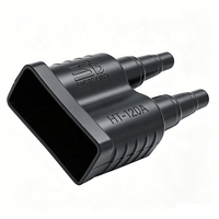 Connecteurs BNC bipolaires noirs en matériau PC 120A 600V IP65, fiches et prises pour chargeur d'alimentation