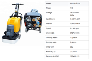 Meuleuse à béton sans poussière Merrock avec port d'aspiration, utilisation humide/sèche, polisseuse de <span class=keywords><strong>sol</strong></span> 5,5 kW 220 V/380 V, <span class=keywords><strong>entretien</strong></span> facile - Product Image 4