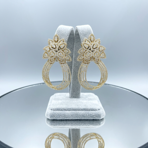 Pendientes de Diamantes Cultivados en Laboratorio IGI CVD Florales Premium, Plata de Ley 925, Joyería de Lujo - Product Image 4