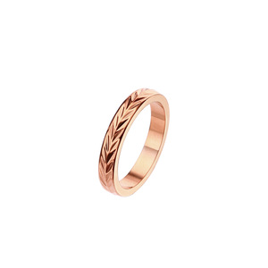 Anillo de Acero Inoxidable con Grabado Estilo Coreano, Anillo de Pareja con Diamantes, Anillo de Estilo Simple de Acero Inoxidable - Product Image 1