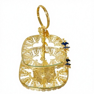 New Style Fruit <strong>Serving</strong> <strong>Plate</strong> Living Room Home <strong>Creative</strong> European-Style Tea Table Personalized Fashionable KTV Glass Cross-Border - Product Image 1