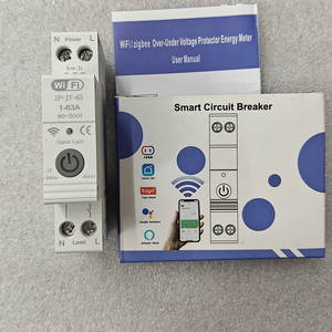 Interrupteur horaire intelligent WIFI Tuya, compteur d'énergie, surveillance KWH, relais temporisé 1P 63A, télécommande par téléphone portable Smartlife, disjoncteur - Product Image 1