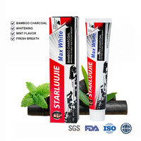 Dentifrice au charbon de bambou 100g en gros, naturel, biologique, saveur menthe, pour des dents blanches et une haleine fraîche, vente directe usine