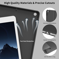 Étui en cuir portable pour iPad, idéal pour l'école et le bureau, avec clavier sans fil, compatible iPad 10e génération 10,9 pouces
