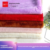 Tela de Franela de Conejo 100% Poliéster Personalizada, Tejido de Urdimbre Pesado Resistente a la Abrasión, Tela de Pelo Pequeño de 600g 8 Mao Mate para el Hogar