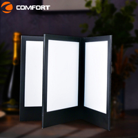 Original Fabricant Oem Light Up Cuir Couvre Restaurant Épais Led Menu Livre