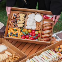 Boîte d'Emballage en Papier Kraft Jetable pour Aliments et Fruits, avec Logo Imprimé Personnalisé, Idéale pour Pique-niques et Camping en Plein Air – Vente en Gros
