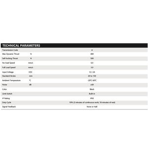 Attuatore Lineare Elettrico Micro PrimoPal Mini Push Rod 400N 20mm 150mm Sincronizzato 12V 24V DC - Product Image 4