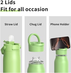 Botella de Agua de Acero Inoxidable 304 con Aislamiento al Vacío de Doble Pared, Unisex, para Beber Directamente, Botella Magnética para Camping - Product Image 3
