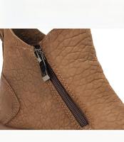 OEM ODM Grosir Sepatu Boots Kasual Platform Karet Anti Selip Kulit Asli Resleting Samping Hangat Musim Gugur Musim Dingin Pria Sepatu Boots Outdoor Setengah Tinggi