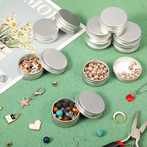 Barattoli <span class=keywords><strong>in</strong></span> Alluminio da 15ml 0,5Oz per Balsamo Labbra, <span class=keywords><strong>Contenitori</strong></span> Cosmetici Ricaricabili con Coperchio a Vite - Product Image 4